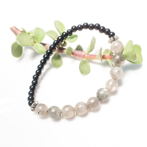 Genuine Labradorite and Black Onyx Protection Bracelet - BellaChel Jeweler